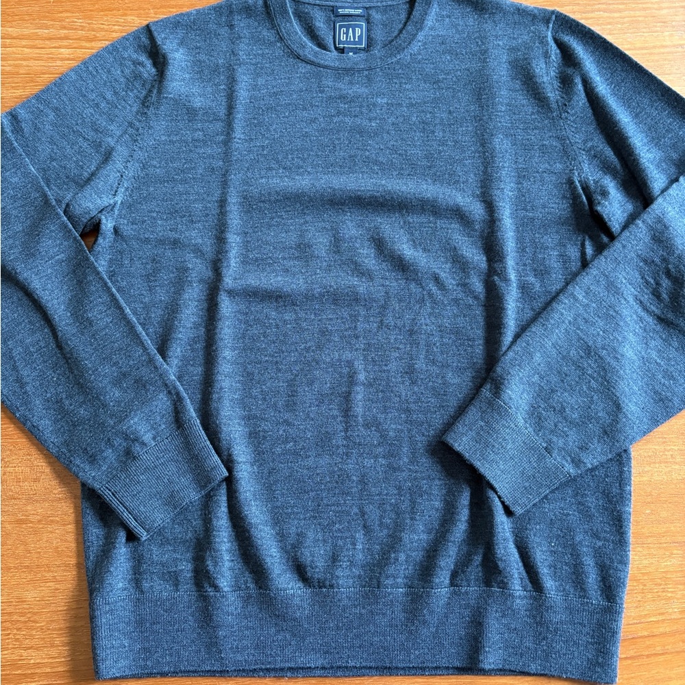 GAP Merino Charcoal Crewneck Sweater